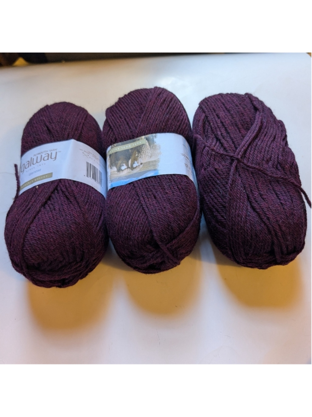 Plymouth Galway Worsted yarn Lot In Burgundy